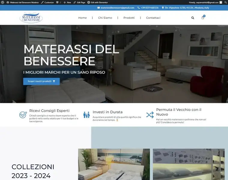 Mattress wordpress business website designed by Codixity
