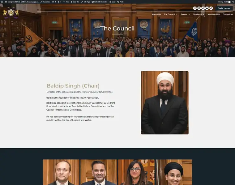 Sikh in Law wordpress business website designed by Codixity